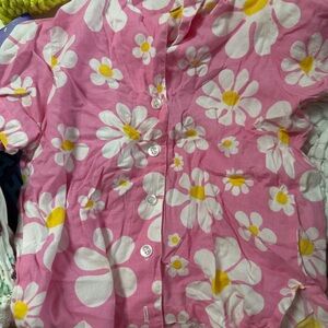 Pink Floral Button-Up Shirt